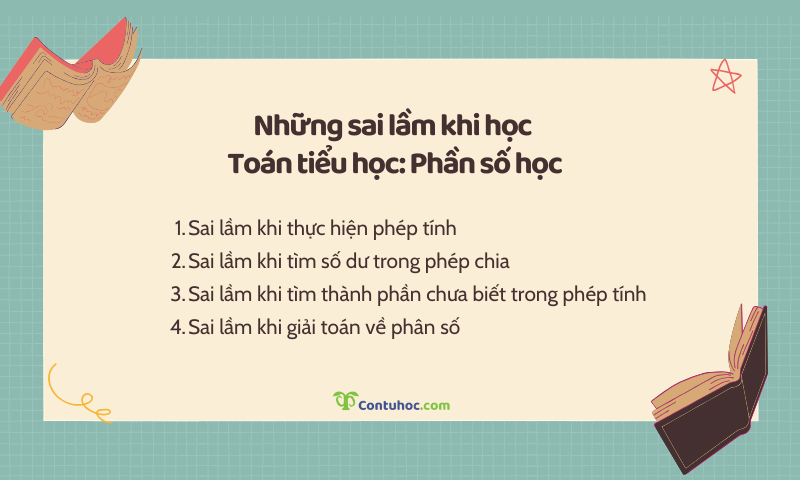 Những sai lầm khi học Toán phần số học ở tiểu học